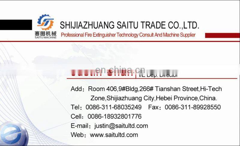 SAITU company automatic filling machine for extinguisher production