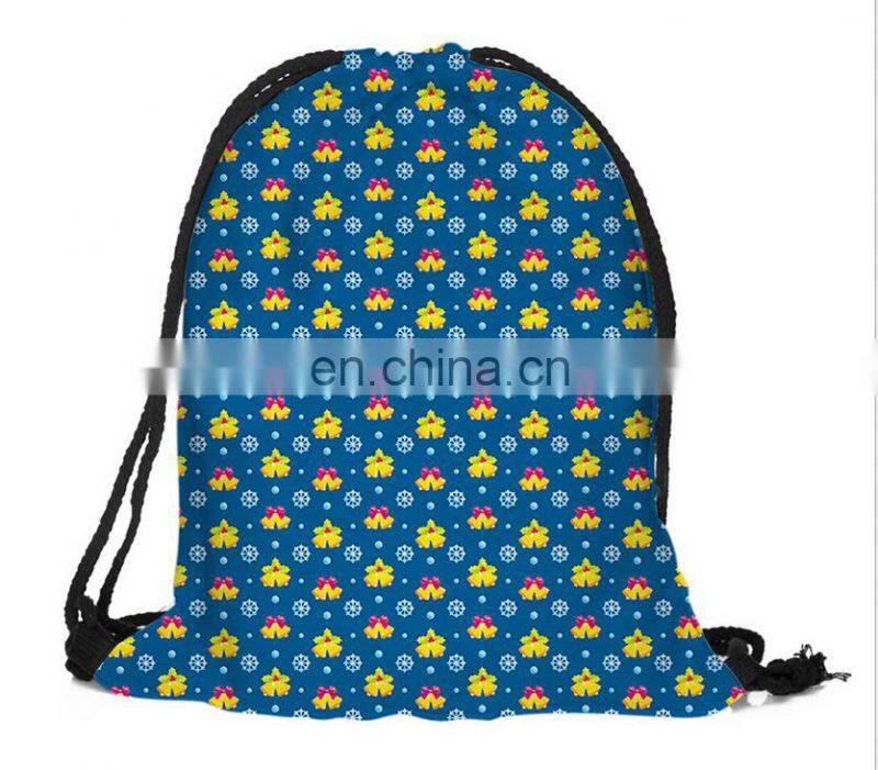 wholesale 3D digital printing bundle pocket Christmas backpack
