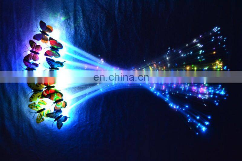 Hot sale butterfly Multicolors LED Flashing braid LED Hair Braid/flashing Braid for New Years Eve Party
