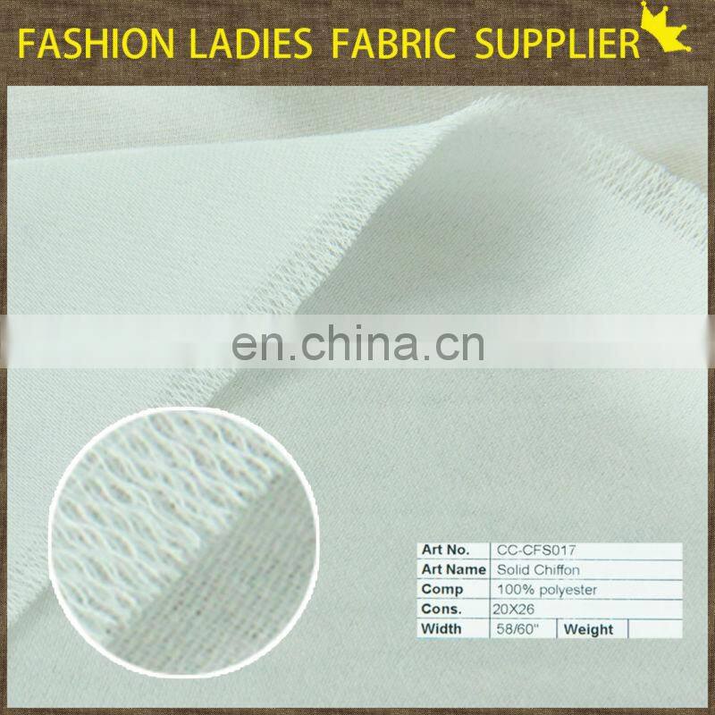 Shaoxing textile 100% poly chiffon for shirt 2014 Explosion models chiffon