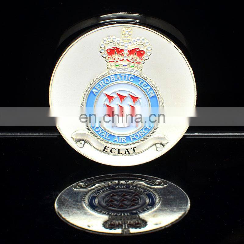 Wholesale custom logo cheap metal blank silver coin