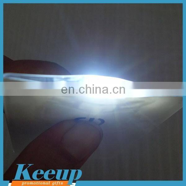 Hot sale Logo Branded mini pocket led credit card rechargeable flashlight /lamp for Promo gifts