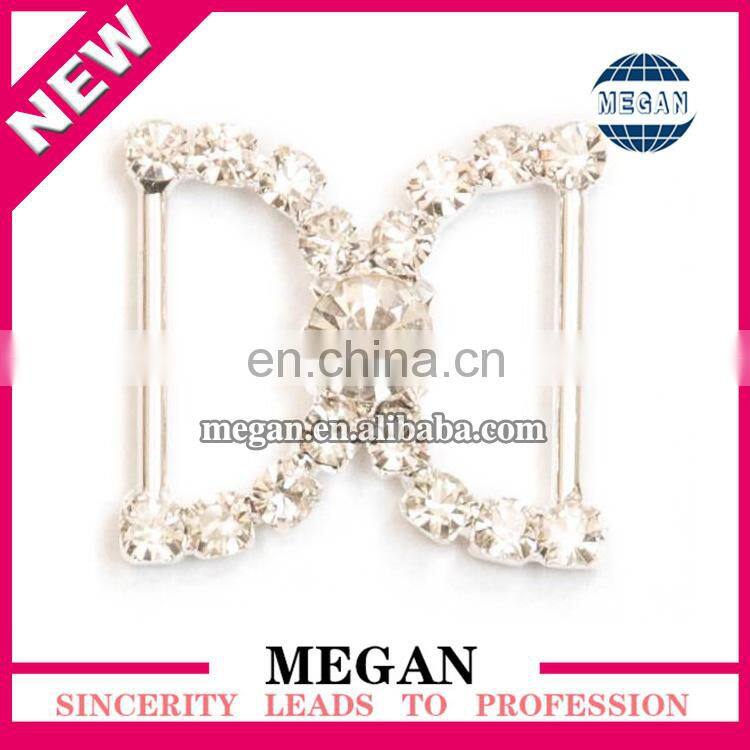 Fashion round shape crystal rhinestone channel buckles for clothes decoration