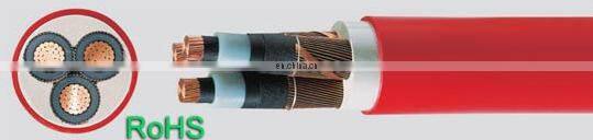 Three Core XLPE Insulated Copper Wire Shield PVC Sheath Power Cable