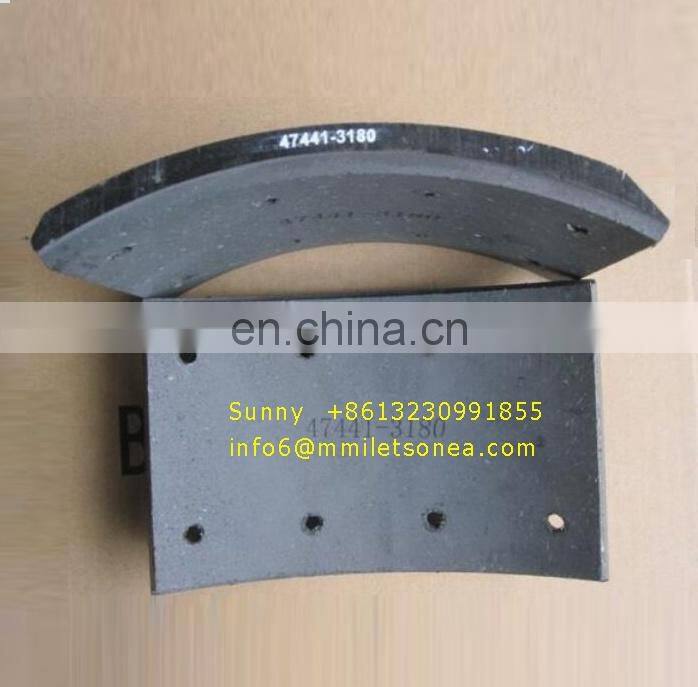 Manufacturer front brake lining 47441-3180 for  truck