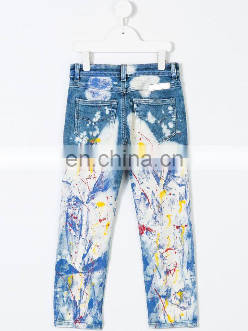 DiZNEW Custom Fashion Paint Splash Jeans For Kids