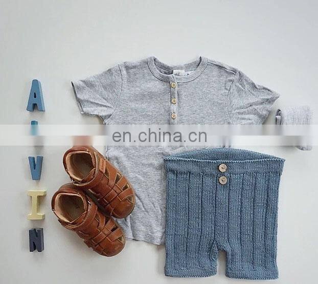 Wholesale fashion knitted kids 2020 sweater shorts Knitted Boys short