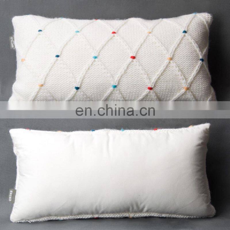 Home Decorative Knit White Throw Blanket for Couch Sofa Chair