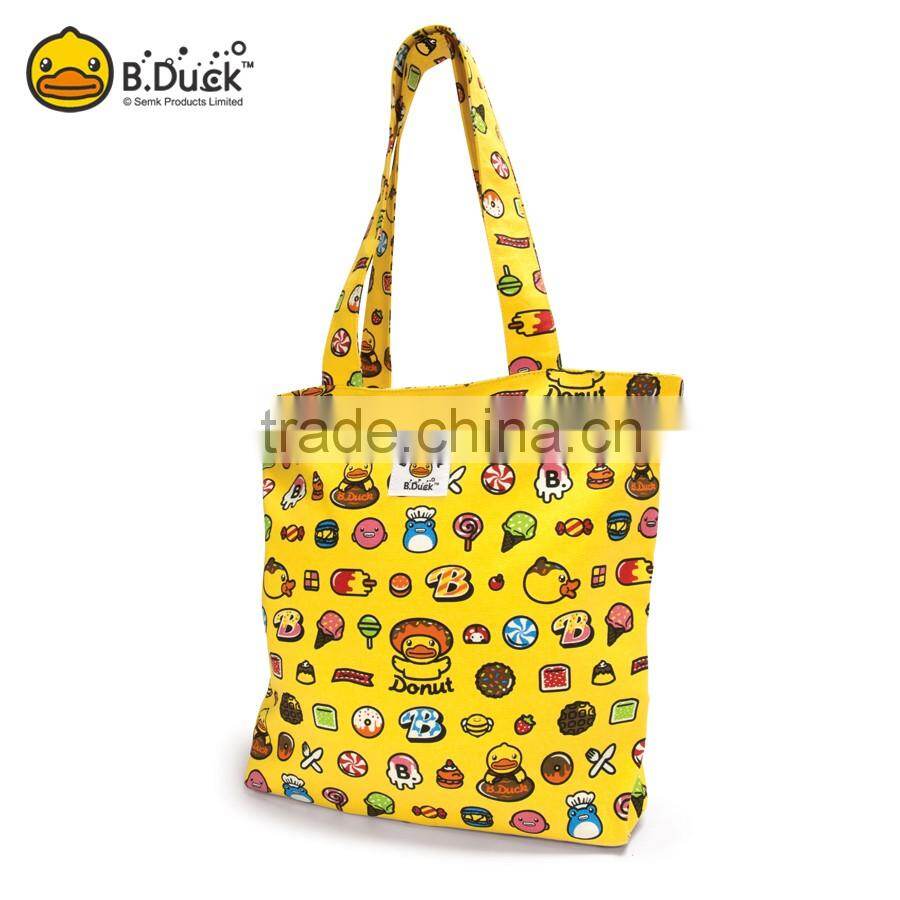 Fashion canvas felt wide strap handbags shoulder bag big size for ladies