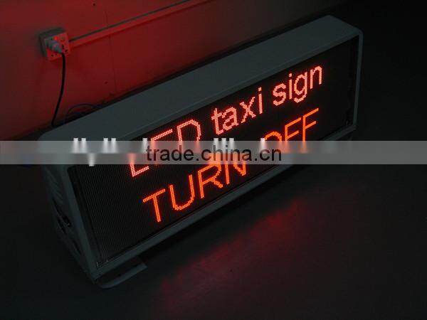 DC 9-36V P5 led car message moving scrolling sign display/led lighted sign taxi /acrylic led sign for taxi