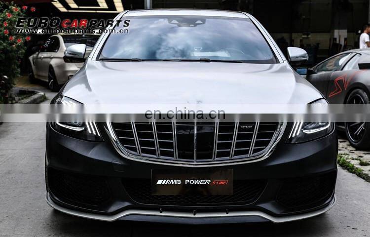 B700 front lip and diffuser for S-class W222 S63/S65 2017-2019year to B700 aero kits