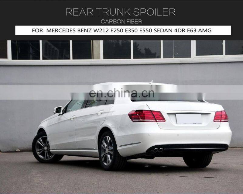 Carbon Fiber Trunk Spoiler for Mercedes Benz W212 E250 E350 E550 E63 AMG 2010-2014