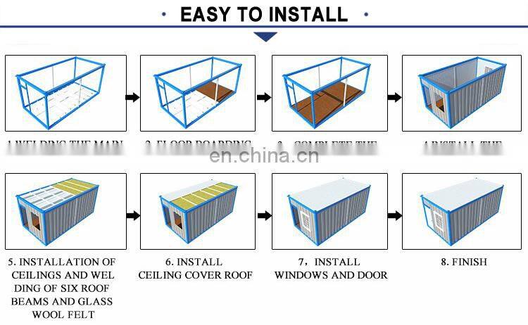40ft stackable cheap fireproof container moduler prefab house