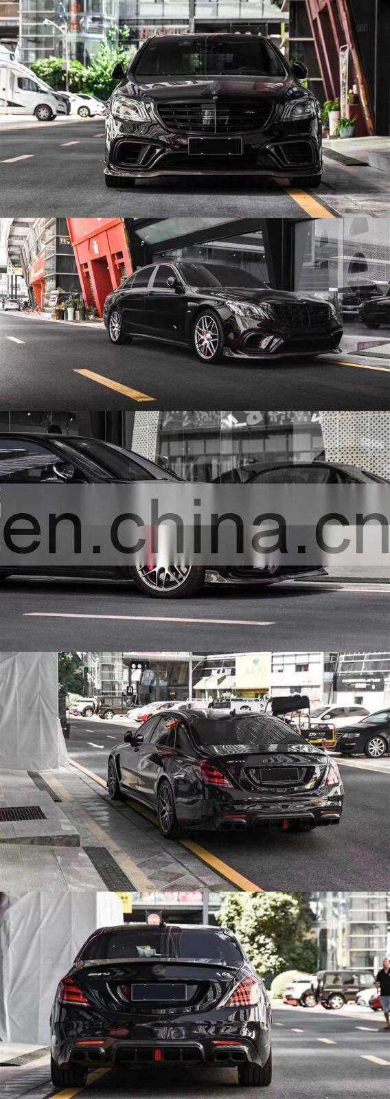 Runde B Style Carbon Fiber Material Front Rear LIp Spoiler Fender For Mercedes Benz W222 S63 S65AMG Bodykit