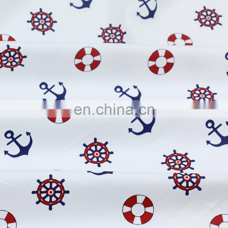 Navy cartoon sailing fabric kindergarten baby wrapped in sleeping bag child quilt cover sheet cotton fabric