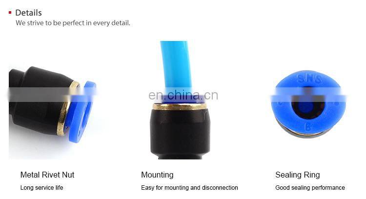 SNS SPG Series one touch push to connect plastic reducer pneumatic connectors 8 to 6 straight reducing quick fitting