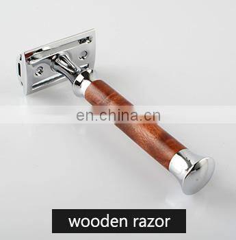 mens black metal shaving razor brush stand with craft paper box grooming set