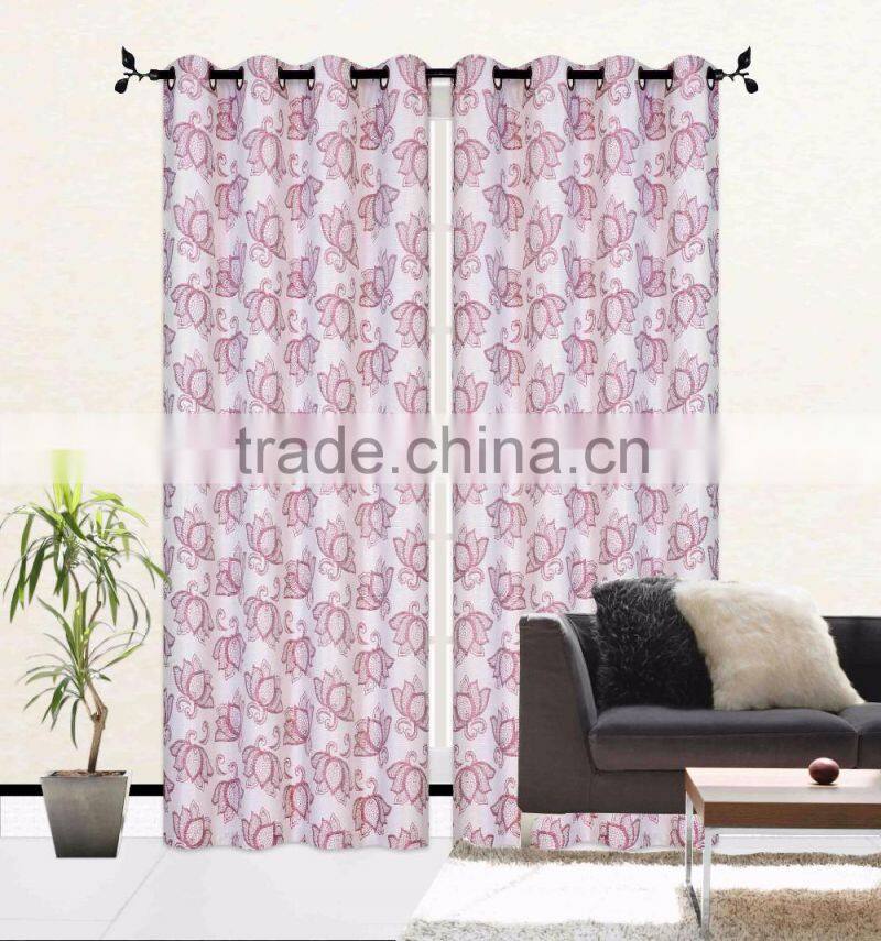 1PC JACQUARD FANCY WINDOW CURTAIN WITH 8 GROMMETS