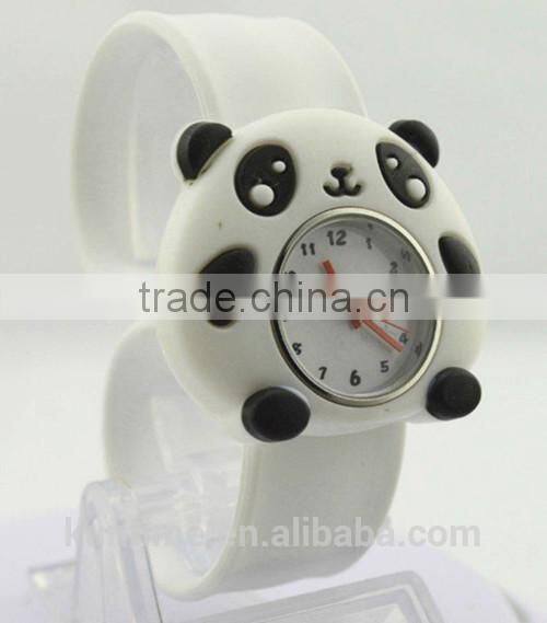Hot kids slap watch with cute panda design japan quartz movt