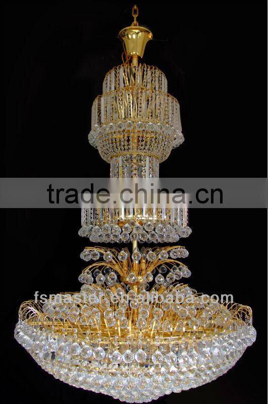 hotel villa lobby big crystal chandelier