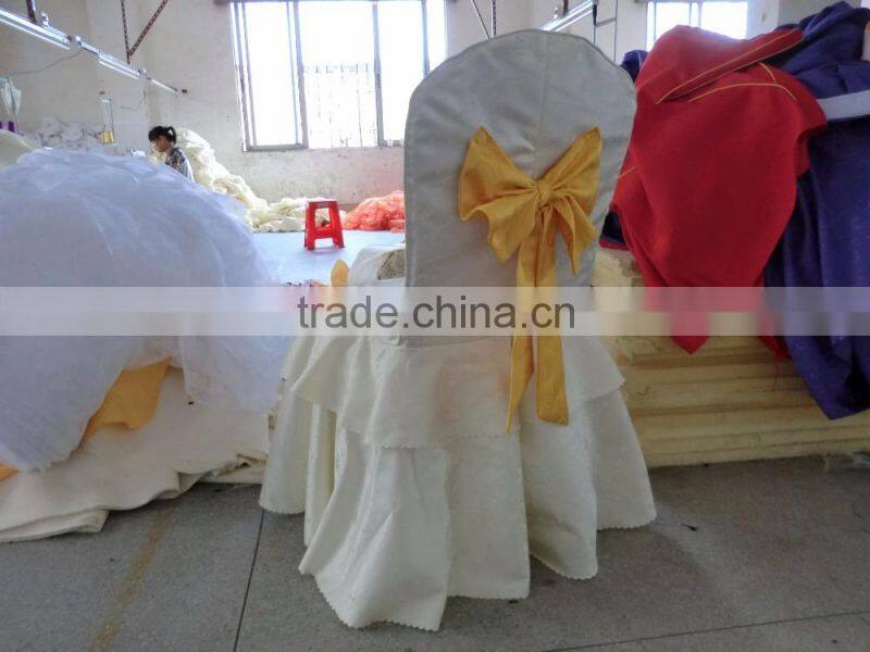 Wholesale white polyester chair cover for decoration