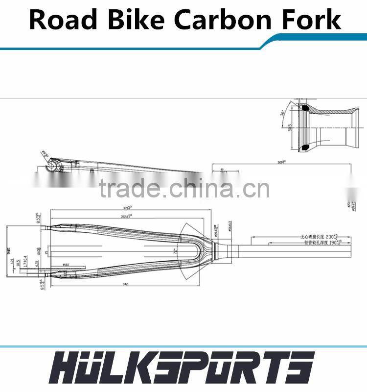 Chinese Cheap Disc Carbon Fork 700C Carbon Bicycle Fork Carbon Road Fork