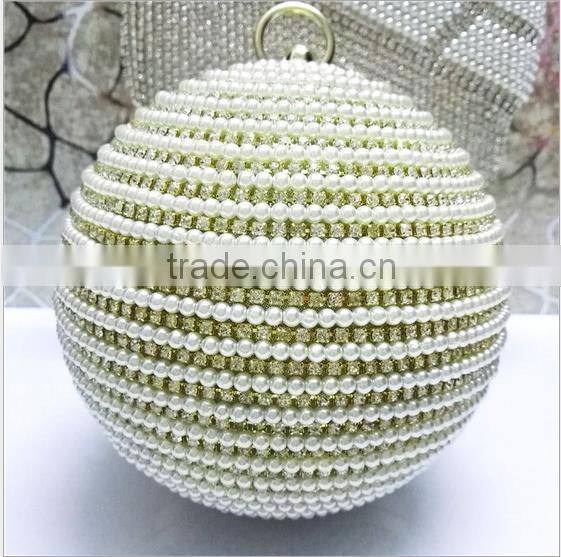 2015 fashion wedding ball pearl beaded clutch bag wedding bag