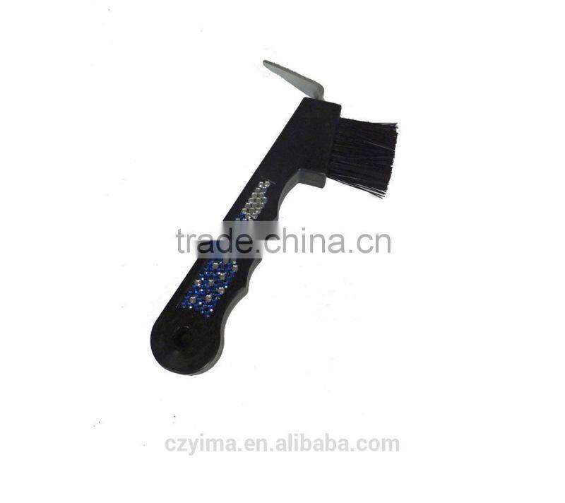 New developed bling horse hoof pick with blue gradient rhinestones