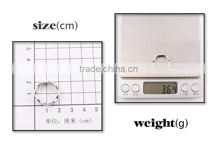 New design finger ring silver stainless steel unisex ring