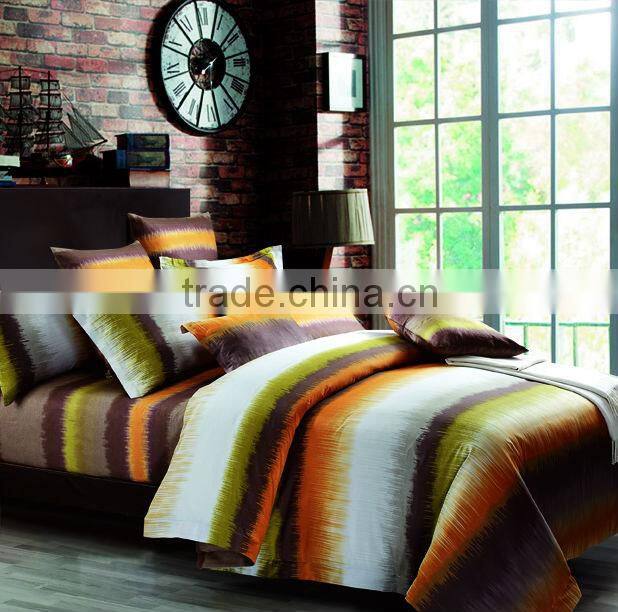 luxury colorful adult cotton disperse printing duvet cover comforter set