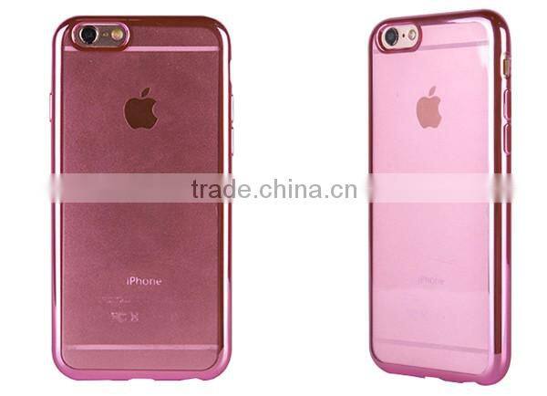 TPU scratch resistant soft shell plating phone case for iphone 6s