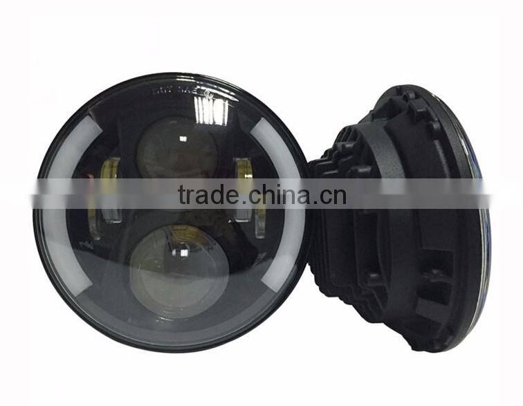 Multifunction off road 7" round led jeep headlight 80W for USA pickup trucks