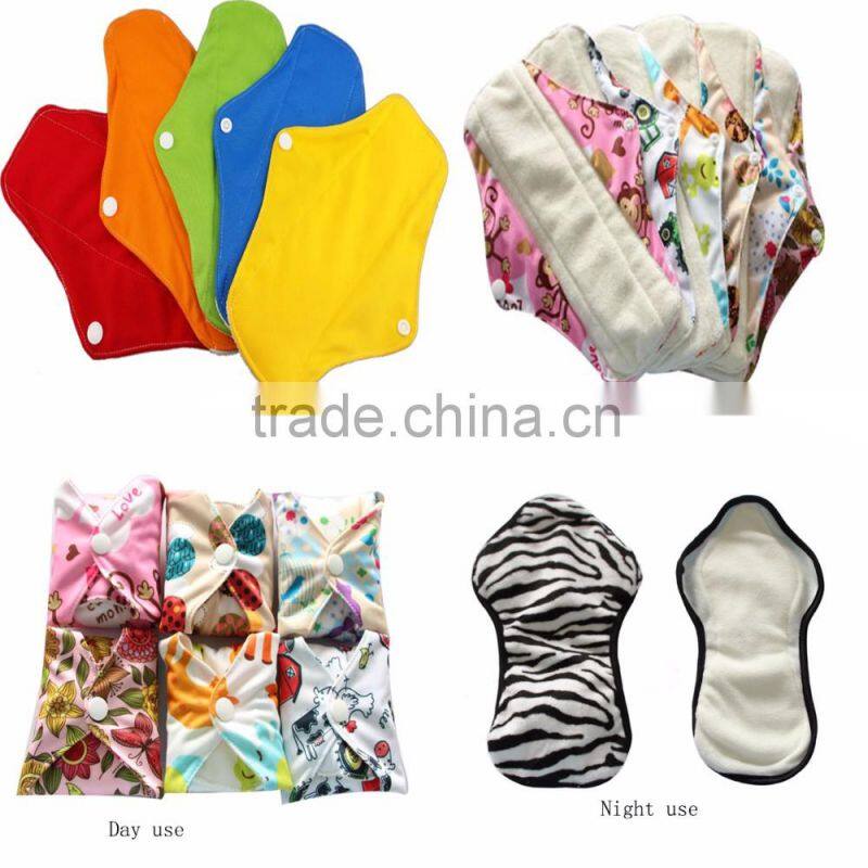 Washable woman menstrual pad, reusable sanitary pads made in China