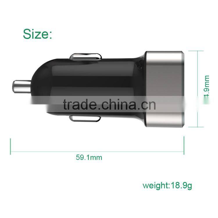 universal travel car charger 5v 2.4a dual usb car charger