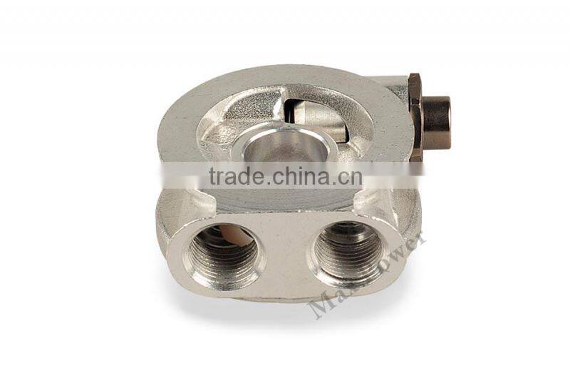 AN8 universal auto thermostat oil cooler sandwich plate oil dapter oil sandwich