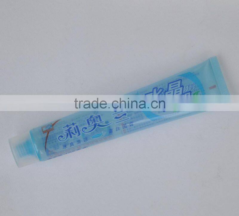 empty PE tube for toothpaste