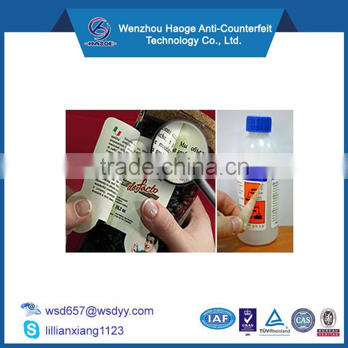 Anti-fake security void label,warranty void if removed label,void label