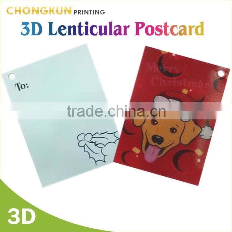 2016 new Christmas greeting card 3D lenticular card