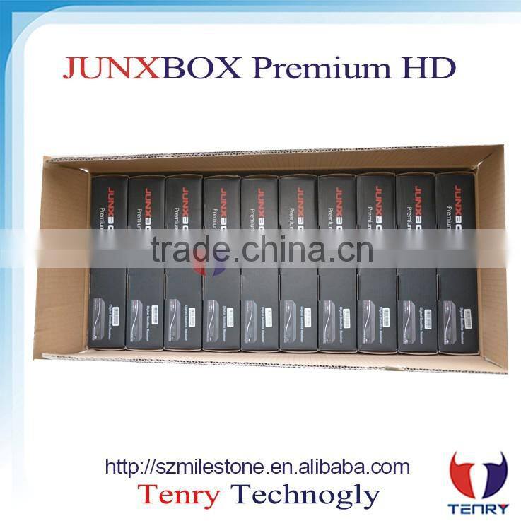 Original JYNXBOX Box Junxbox Premium hd with Fan& jb200&wifi antenna&twin tuner slot for north america