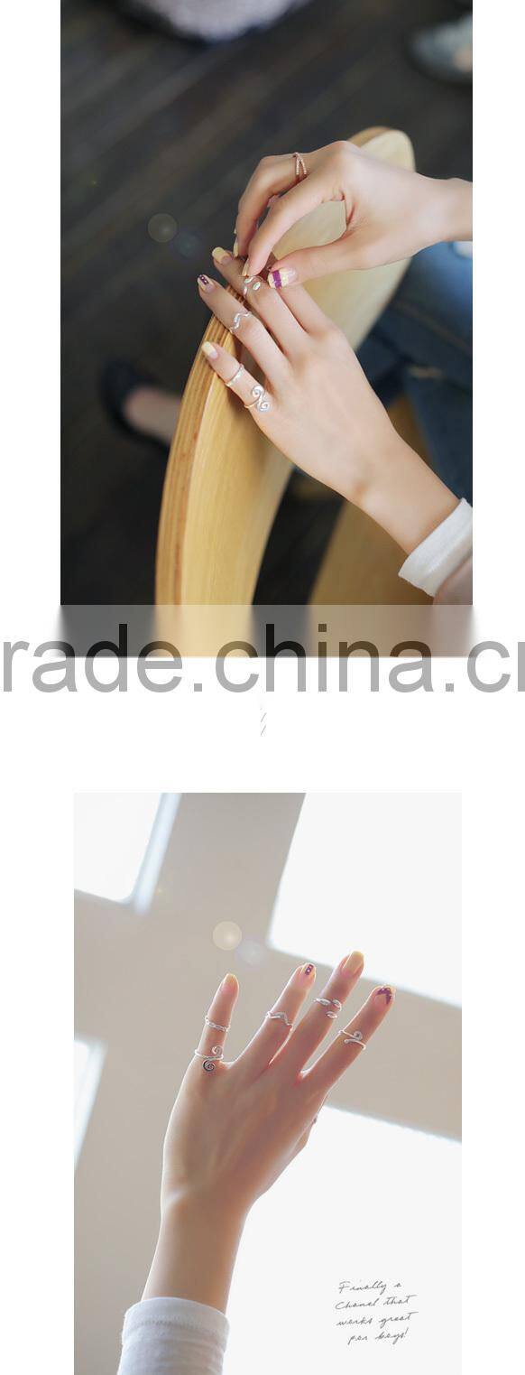 CYW South Korean style girl ring fashion christmas present girl jewelry s925 silver ring set