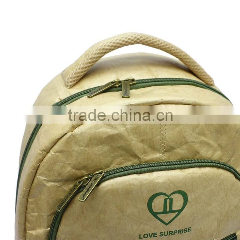 Alibaba China express online shopping tyvek bag promotional waterproof tyvek recycle insulated tyvek brown paper backpack