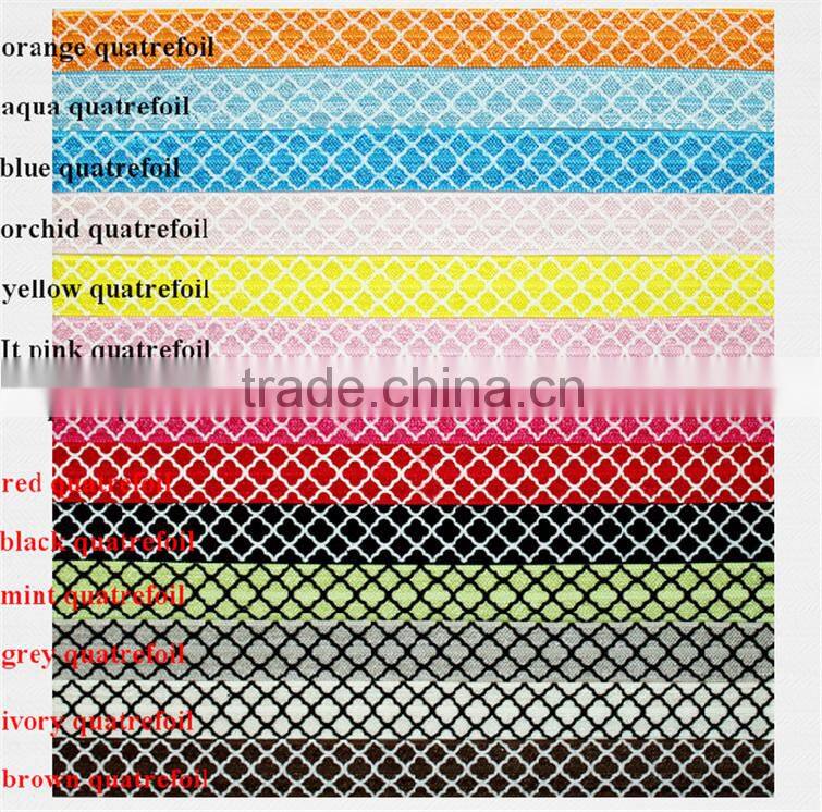 5/8 blue /red/ white star fold over elastic, FOE headband elastic for making diy hair ties, fold over elastic by the yard