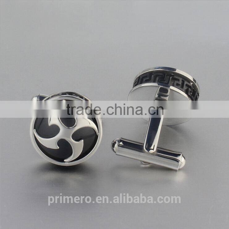 PRIMERO 2015 jewelry acorn cufflinks Titanium steel cufflinks Epoxy Great Wall pattern plating cufflinks High quality cufflinks