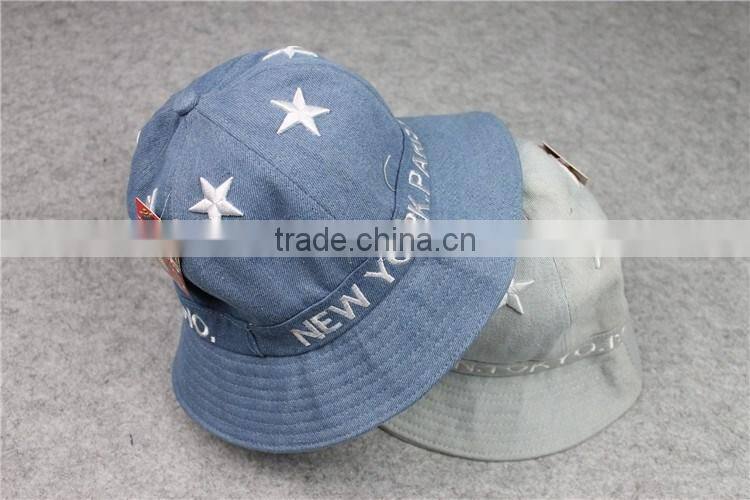 BUKH002D Fashion blue fisherman caps New wide brim bucket hat Camping hiking hat