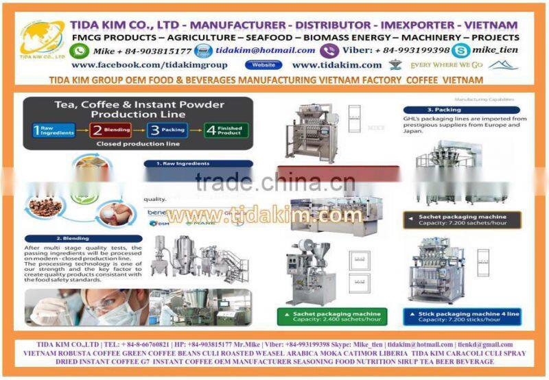 100% ROBUSTA SPRAY FREEZE DRIED INSTANT COFFEE - TIDA KIM VIETNAM INSTANT COFFEE - PREMIUM INSTANT COFFEE - OEM PRODUCTION