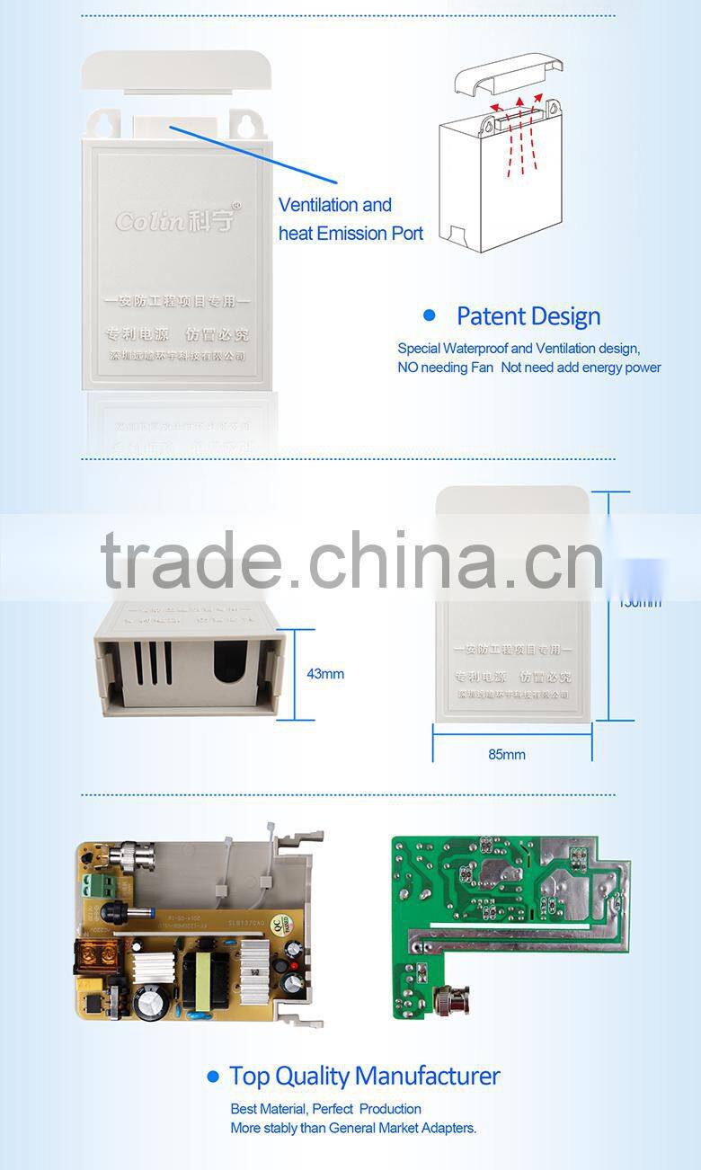 Multifunctional 12v 1a australian ac plug cctv power adapter for wholesales