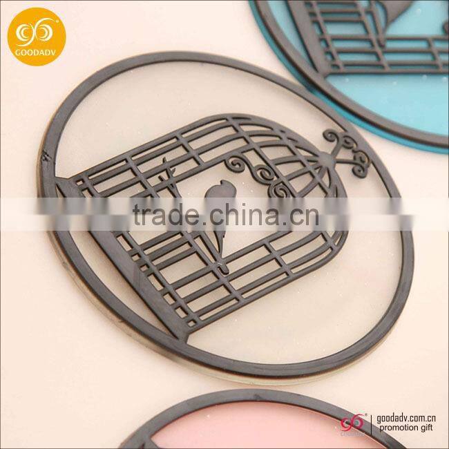 Alibaba China supplier customization eco-friendly soft PVC coasters/blank plastic coasters