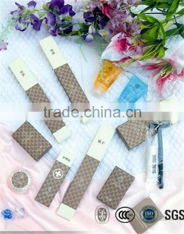 Disposable hotel guestroom amenities supplies set