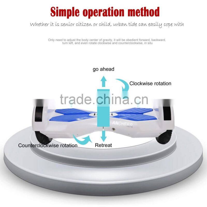 2016 hot 8 inch bluetooth 2 wheel scooter self balancing scooter with LG battery Ancheer US plug AM002555