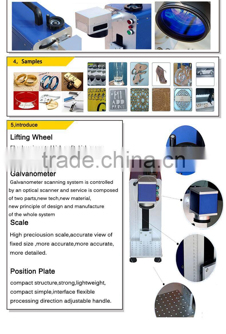 Mini portable fiber laser bird ring laser marking machine for metal gold jewelry engraving